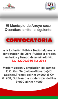 Convocatioria a Licitaci&oacute;n P&uacute;blica Nacional No. LO-822003986-N2-2013